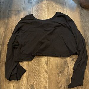 JoyLab Black Long Sleeve Crop Top